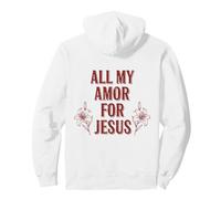 Todo mi Amor por Jesús, Fe Floral Día de San Valentín Cristiano Sudadera con Capucha