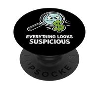 Todo Parece sospechoso Humor Contable PopSockets PopGrip Adhesivo