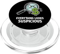 Todo Parece sospechoso Humor Contable PopSockets PopGrip para MagSafe
