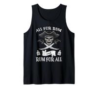 Todo por el Ron y el Ron para Todos es Divertido Hablar como una Calavera del Día de los Piratas Camiseta sin Mangas