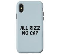 Todo RIZZ SIN Cap Funny Gen Z Alpha Slang Carisma Meme Carcasa para iPhone X/XS