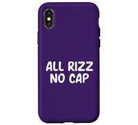 Todo RIZZ SIN Cap Funny Gen Z Alpha Slang Carisma Meme Carcasa para iPhone X/XS