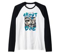 Todo se Trata del Perro Genial Amante de Las Mascotas canino Camiseta Manga Raglan