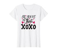 Todo sobre Ese Romance del corazón del día de San Valentín de XOXO Love Camiseta gráfica económica, Mujer, Blanco, XL