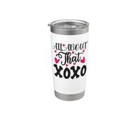 Todo sobre ese romance del corazón del día de San Valentín de XOXO Love Vaso térmico de acero inoxidable de doble pared
