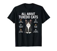 Todo sobre Tuxedo Cats Funny Cat Lover Dueños de Mascotas Camiseta