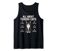 Todo sobre Tuxedo Cats Funny Cat Lover Dueños de Mascotas Camiseta sin Mangas