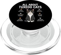 Todo sobre Tuxedo Cats Funny Cat Lover Dueños de Mascotas PopSockets PopGrip para MagSafe
