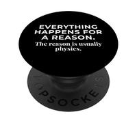 Todo Sucede por una razón Física Cita Divertida PopSockets PopGrip Adhesivo