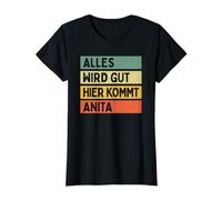 Todo va a IR Bien aquí Viene Anita Retro Vintage con su Nombre Camiseta