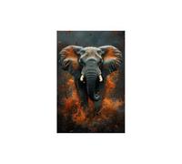 TODOAA Abstractos Blanco Y Negro Cuadros PóSteres Arte de elefantes grafitiados Decoracion Salon Modernos, Salón Comedor Oficina Pintura Lienzos decorativos（Naranja-30x40cm Sin marco