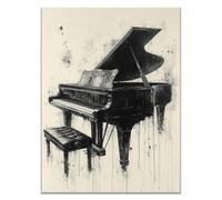 TODOAA Abstractos Blanco Y Negro Cuadros PóSteres Graffiti Música Retro imágenes estéticas,decoración de pared bohemia para salón o dormitorio（Blanco-40x60cm Sin marco