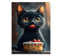 TODOAA Animal abstracto baño Arte de la pared cuadros Animales divertidos y adorables Moderno Pared Arte Cartel para Sala de Estar decoración del hogar（rojo-50x70cm Sin marco