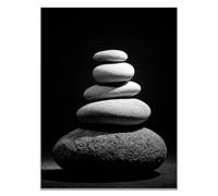 TODOAA Cuadro Abstracto Lienzo Cartel minimalista de piedra blanco y negro Cuadros Decoracion Salon Lienzo, Dormitorios Para Comedor Pasillo Cocina Y Baño-40x60cm Sin marco