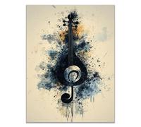 TODOAA Cuadro Abstracto Lienzo Graffiti Música Retro blanco y negro Cuadros Decoracion Salon Lienzo, Dormitorios Para Comedor Pasillo Cocina Y Baño（negro-30x40cm Sin marco