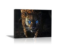 TODOAA cuadros para baño decorativo Leopardo del bosque natural cuadros para dormitorio impresiones decoración de pared para oficina, comedor, sala de estar（Brown-20x30cm Enmarcado