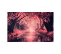 TODOAA Cuadros Salon Modernos Forest Flowering Tree para Dormitorios Cuadro Decorativos de Lienzos Decorativo Pared Comedor Decoracion Pasillo Flores（Pink 7-80x120cm Sin marco