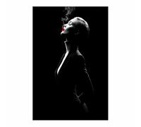 TODOAA Moderna Blanco Y Negrocuadros Abstractos Obra de arte de rostro femenino Salon PóSter De Lienzo ImpresióN DecoracióN NóRdica Arte De Pared Pintura(negro-50x70cm Sin marco