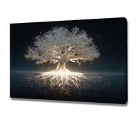 TODOAA Modernos Abstracto Decoracion Cuadros Arte minimalista de árboles Árbol de la Vida Lienzos Cuadros,Salón Pasillos Dormitorio Comedor Oficina Decorativos（Blanco 6-30x40cm Enmarcado