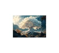 TODOAA Modernos Abstracto Decoracion Cuadros Arte moderno de árboles de montaña Árbol de la Vida Lienzos Cuadros,Salón Pasillos Dormitorio Comedor Oficina Decorativos（Blanco 3-20x30cm Sin marco