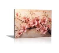 TODOAA Modernos PóSteres Plantas Flores Flor dorada moderna Abstracto Cuadros SalóN, Comedor, Pasillo, Dormitorio, Cuadro Decorativo（Rosa-80x120cm Enmarcado