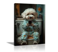 TODOAA Safari áFrica Murales Animales de baño divertidos ImáGenes Para DecoracióN Para NiñOs Y NiñAs Para HabitacióN De Los NiñOs,Animales De La Selva（Azul-30x40cm Enmarcado