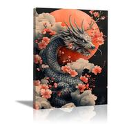 TODOAA Safari áFrica Murales Animales de Color Grafiti ImáGenes Para DecoracióN Para NiñOs Y NiñAs Para HabitacióN De Los NiñOs,Animales De La Selva（Rojo-20x30cm Enmarcado