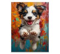 TODOAA Safari áFrica Murales Animales de Color Grafiti ImáGenes Para DecoracióN Para NiñOs Y NiñAs Para HabitacióN De Los NiñOs,Animales De La Selva（Naranja-50x70cm Sin marco