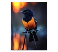 TODOAA Safari áFrica Murales Animales hermosos Flores ImáGenes Para DecoracióN Para NiñOs Y NiñAs Para HabitacióN De Los NiñOs,Animales De La Selva（Naranja-20x30cm Sin marco