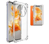 TODOBARATO 24HORAS Funda para Huawei Mate 50 Pro Reforzada Antichoques Antigolpes TPU Lisa Silicona Gel + Protector Cristal Templado 9H 3D Curvado Completo