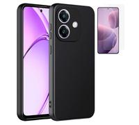 TODOBARATO 24HORAS Funda para OPPO A60 5G 6,67 Negro TPU Lisa Silicona Gel Premium + Protector de Pantalla Cristal Templado 9H