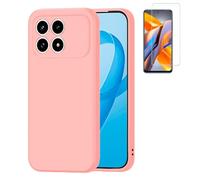 TODOBARATO 24HORAS Funda para Xiaomi Redmi K90 - Poco F8 Pro 5G (6.59) Rosa TPU Lisa Silicona Gel Premium + Protector de Pantalla Cristal Templado 9H