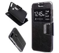 Todobarato24h Funda Libro Ventana Negra Compatible con Huawei P Smart (5.65)