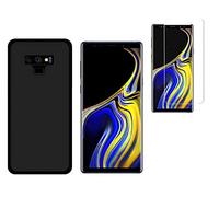 Todobarato24h Funda Negra Compatible con Samsung Galaxy Note 9 (6.4) TPU Lisa Silicona + Protector Cristal Cubre Todo Completo