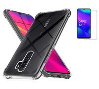 Todobarato24h Funda OPPO A5 2020 - A9 2020 (6.5) Reforzada Antichoques Antigolpes TPU Lisa Silicona + Protector Cristal