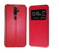 Todobarato24h Funda para OPPO A5 2020 - A9 2020 (6.5) Roja Libro Ventana