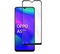 Todobarato24h Protector OPPO A5 2020 - A9 2020 (6.5) Cristal Templado Negro Completo Cubre Todo