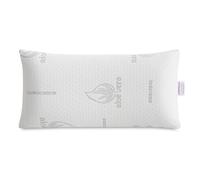 Todocama Almohada Viscoelástica Aloe Vera, Núcleo Compacto Viscoelástico para Cervicales y Cuello, Firmeza Media-Alta, Doble Funda con Cremallera (75 cm).