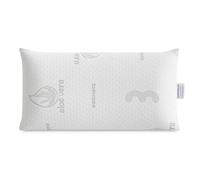 Todocama Almohada Viscoelástica Aloe Vera, Núcleo Compacto Viscoelástico para Cervicales y Cuello, Firmeza Media-Alta, Doble Funda con Cremallera (70 cm).