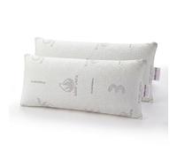 Todocama Almohada Viscoelástica Aloe Vera (Pack 2 Unidades 75 cm), Núcleo Compacto Viscoelástico para Cervicales y Cuello, Firmeza Media-Alta, Doble Funda con Cremallera.