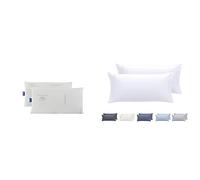 Todocama Almohada viscoelástica Aloe Vera (Pack de 2 Unidades - 70 cm) & - Juego de 2 Fundas de Almohada, Microfibra Extra Suave, hipoalergénicas. Juego de 2-70x40 cm Blanco