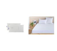 Todocama Almohada viscoelástica Aloe Vera (Pack de 2 Unidades - 70 cm) & Protector de colchón/Cubre colchón Ajustable, de Rizo, Impermeable y Transpirable. (Todas Las Medidas Disponibles)