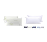 Todocama - Almohada viscoelástica, núcleo Compacto. Doble Funda con Cremallera. & - Juego de 2 Fundas de Almohada, Microfibra Extra Suave, hipoalergénicas. Juego de 2-70x40