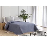 Todocama - Colcha boutí Fina con diseño de Rombos, para Primavera, Verano, otoño e Invierno. 100% Microfibra Extra Suave. Colcha Cubre Cama Multiusos. Cama 80/90-180x260cm Azul grisáceo