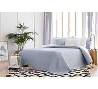 Todocama - Colcha boutí Fina con diseño de Rombos, para Primavera, Verano, otoño e Invierno. 100% Microfibra Extra Suave. Colcha Cubre Cama Multiusos. Cama 120/135-230x260cm Azul Claro