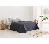 Todocama - Colcha boutí Fina con diseño Estrella, para Primavera, Verano, otoño e Invierno. 100% Microfibra Extra Suave. Cubre Cama Multiusos. Cama 120/135-230x260cm Gris Oscuro