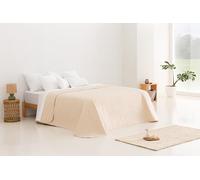 Todocama - Colcha boutí Fina con diseño Estrella, para Primavera, Verano, otoño e Invierno. 100% Microfibra Extra Suave. Cubre Cama Multiusos. Cama 80/90-180x260cm Beige