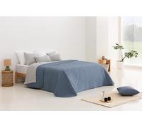 Todocama - Colcha boutí Fina con diseño Estrella, para Primavera, Verano, otoño e Invierno. 100% Microfibra Extra Suave. Cubre Cama Multiusos. Cama 140/150/160-250x260cm Azul Grisáceo