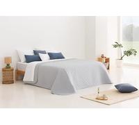 Todocama - Colcha boutí Fina con diseño Estrella, para Primavera, Verano, otoño e Invierno. 100% Microfibra Extra Suave. Cubre Cama Multiusos. Cama 120/135-230x260cm Gris Claro