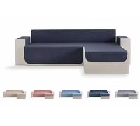 Todocama - Funda Cubre sofá, plazas, Protector de sofás Acolchado de Rombos, Transpirable, fácil de Limpiar, (Gris Oscuro, Chaise Derecho 200cm)